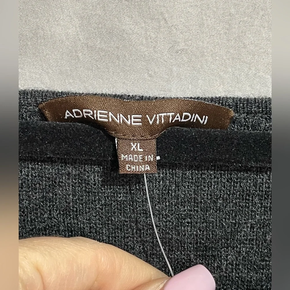 Adrienne Vittadini sweater black womens size X-Large - Picture 6 of 11